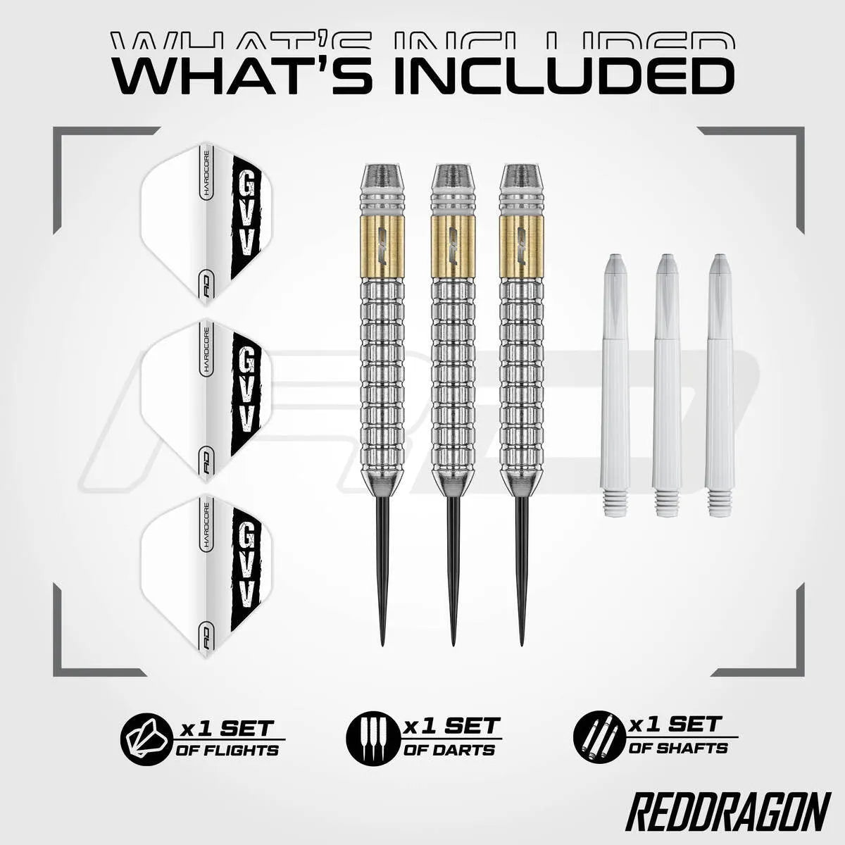 Red Dragon Gian van Veen SE Brass Steel Tip Darts