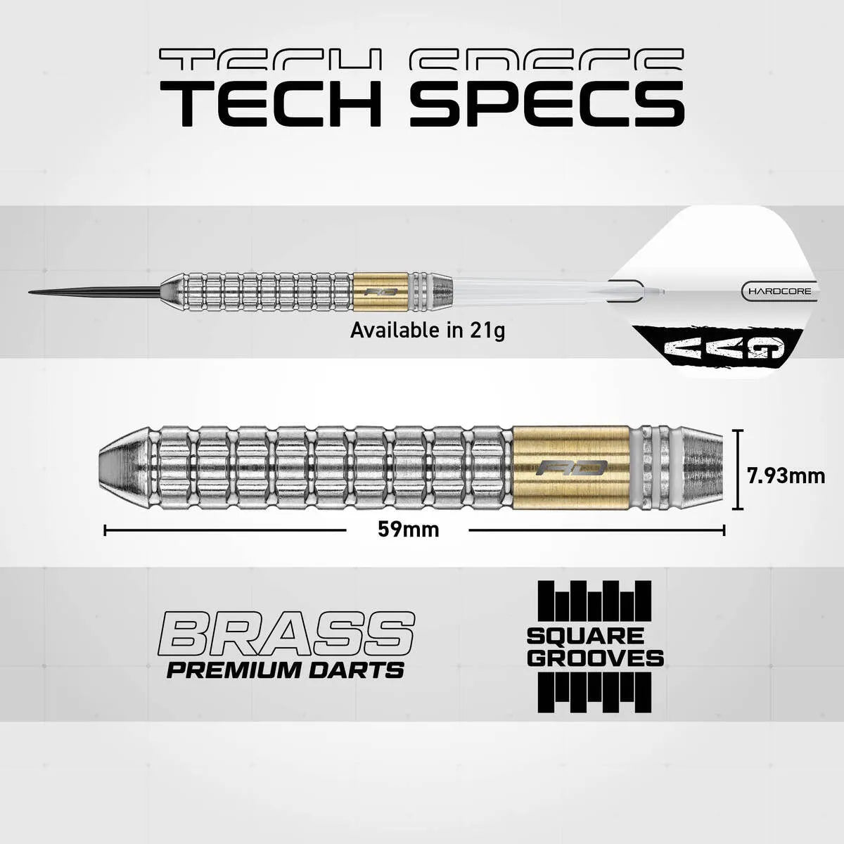 Red Dragon Gian van Veen SE Brass Steel Tip Darts
