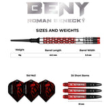 *Mission Roman Benecky Darts - Soft Tip - Black & Red - 18g - view 6