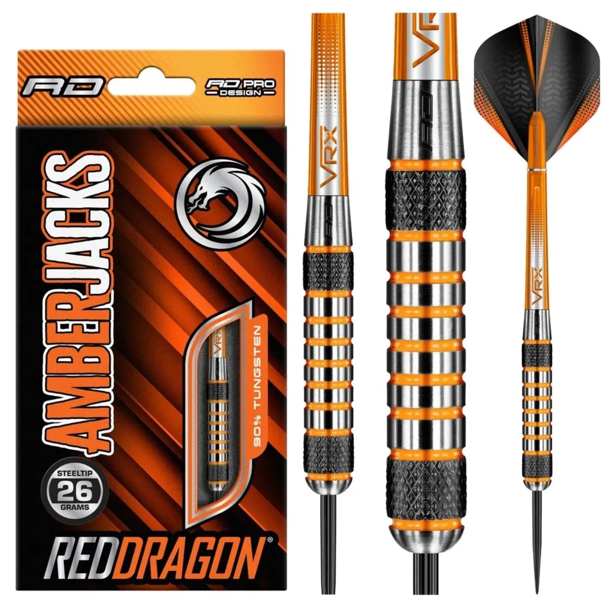 Red Dragon Amberjack 7 90% Tungsten Steel Tip Darts
