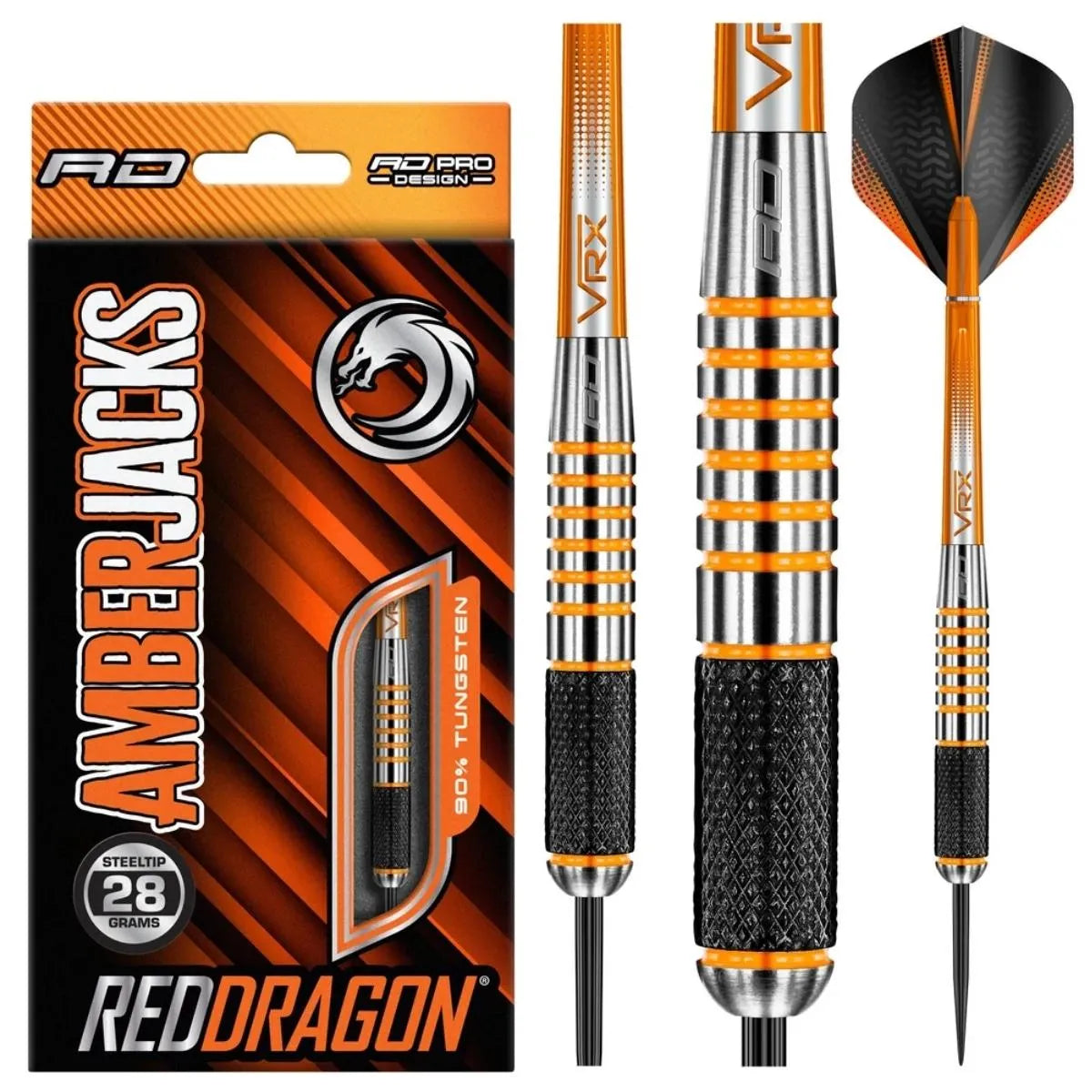 Red Dragon Amberjack 9 90% Tungsten Steel Tip Darts