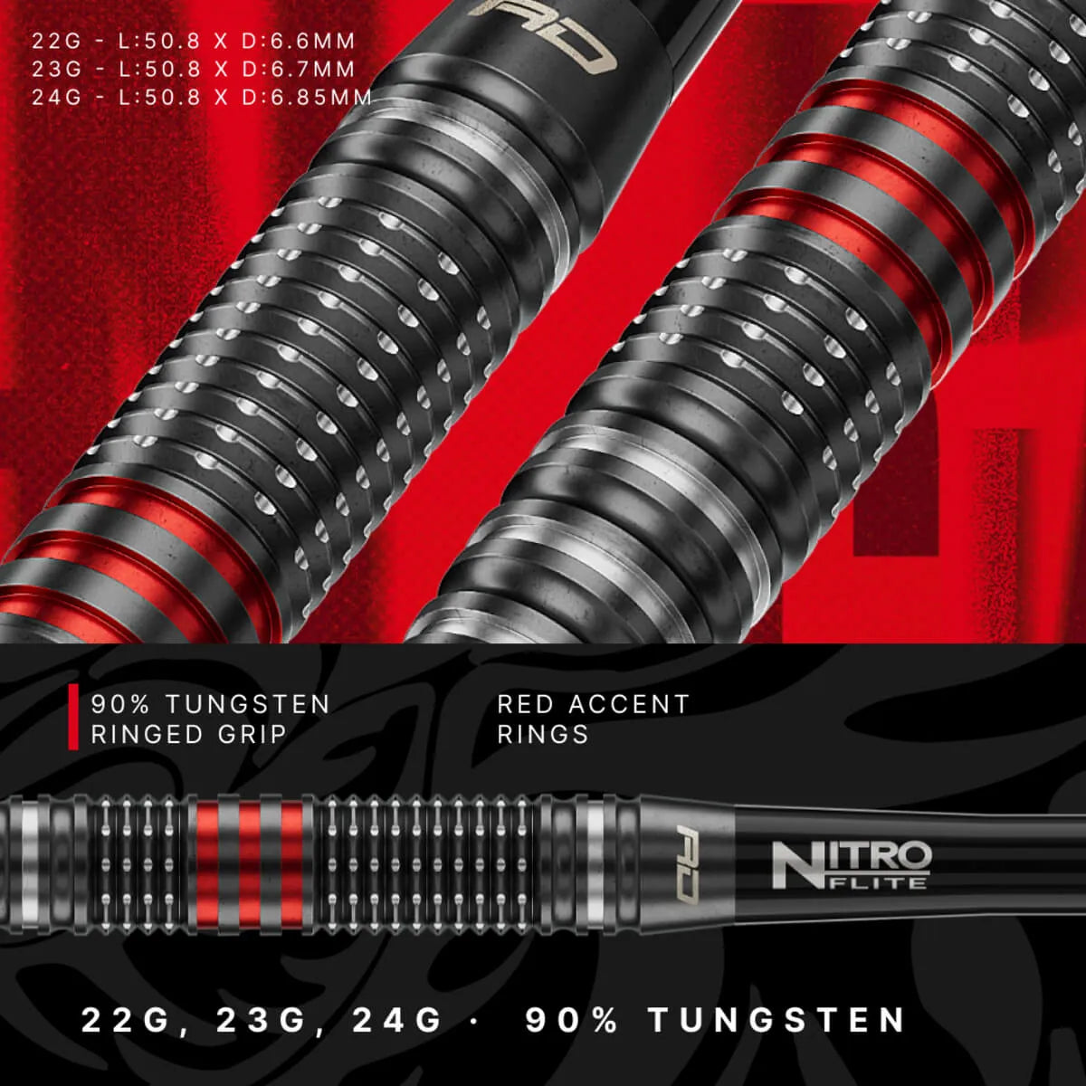 Red Dragon Jonny Clayton RD-PRO SP 90% Tungsten Steel Tip Darts
