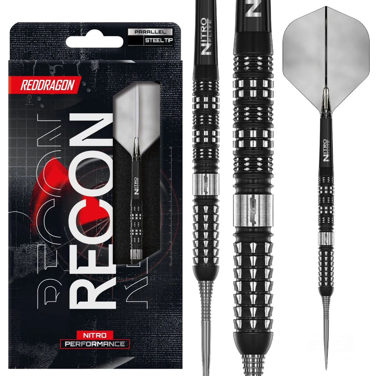 Red Dragon Recon Parallel 90% Tungsten Steel Tip Darts