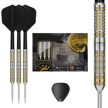Black Marque Reyn G2 90% Tungsten SP Steel Tip Darts by Target Japan - The Darts Shop