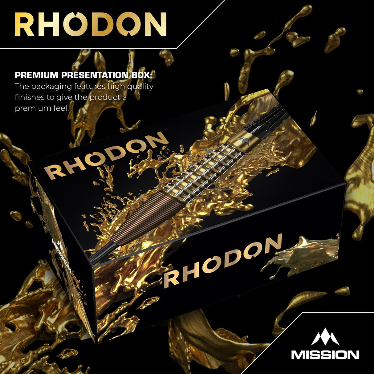 Mission Rhodon Darts - Steel Tip - 95% Tungsten - Bronze & Gold PVD - view 6