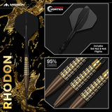 Mission Rhodon Darts - Steel Tip - 95% Tungsten - Bronze & Gold PVD - view 7