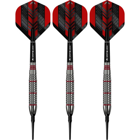 Mission Rogue Darts - Soft Tip - Brass - Silver & Red Coated - view 2