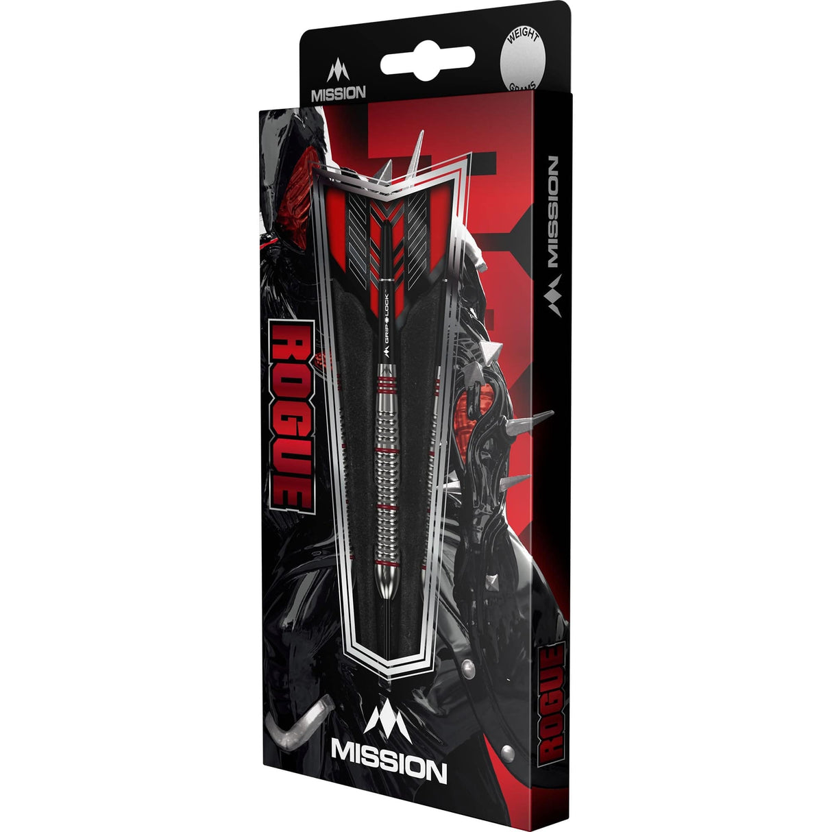 Mission Rogue Darts - Steel Tip - Brass - Silver & Red Coated - view 3