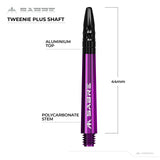 *Mission Sabre Shafts - Polycarbonate Dart Stems - Purple - Black Top - view 9
