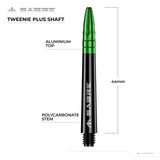 *Mission Sabre Shafts - Polycarbonate Dart Stems - Black - Green Top - view 6
