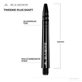 Mission Sabre Shafts - Polycarbonate Dart Stems - Black - Black Top - view 6