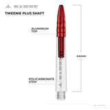 *Mission Sabre Shafts - Polycarbonate Dart Stems - Clear - Red Top - view 6