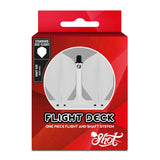 Flight Deck White One Piece Dart Flight and Shaft System by Shot - view 3