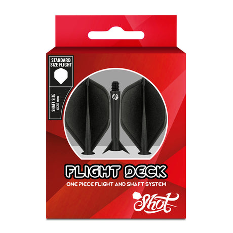 Flight Deck Black One Piece Dart Flight and Shaft System by Shot - view 4