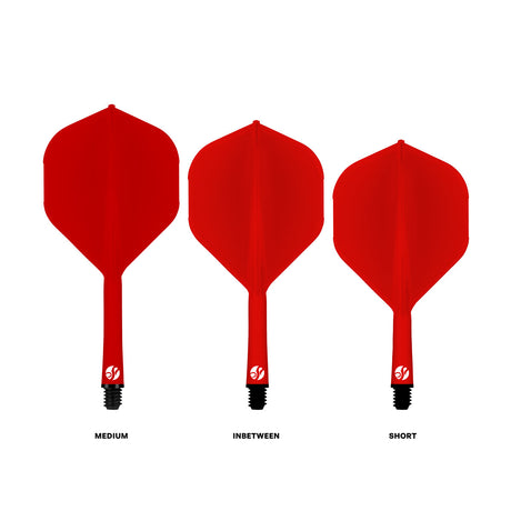 Flight Deck Red One Piece Dart Flight and Shaft System by Shot - view 2