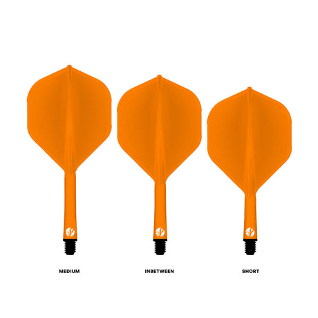 Flight Deck Orange One Piece Dart Flight and Shaft System by Shot - view 3