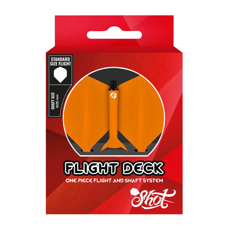Flight Deck Orange One Piece Dart Flight and Shaft System by Shot - view 5