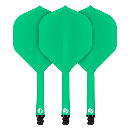 Flight Deck Green One Piece Dart Flight and Shaft System by Shot