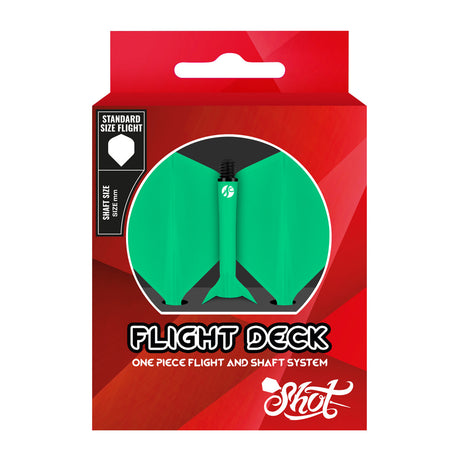 Flight Deck Green One Piece Dart Flight and Shaft System by Shot - view 5