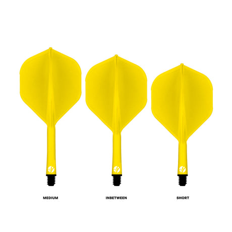 Flight Deck Yellow One Piece Dart Flight and Shaft System by Shot - view 3