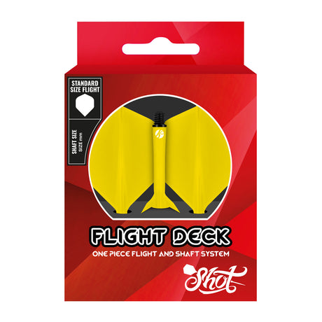 Flight Deck Yellow One Piece Dart Flight and Shaft System by Shot - view 5