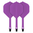 Flight Deck Purple One Piece Dart Flight and Shaft System by Shot