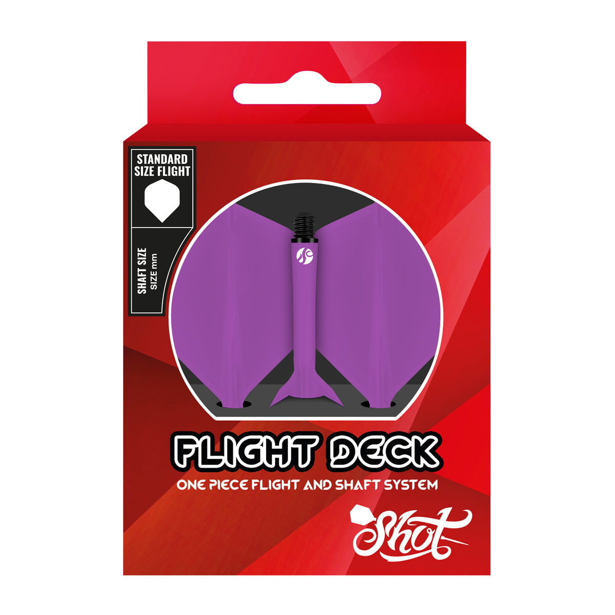 Flight Deck Purple One Piece Dart Flight and Shaft System by Shot - view 5
