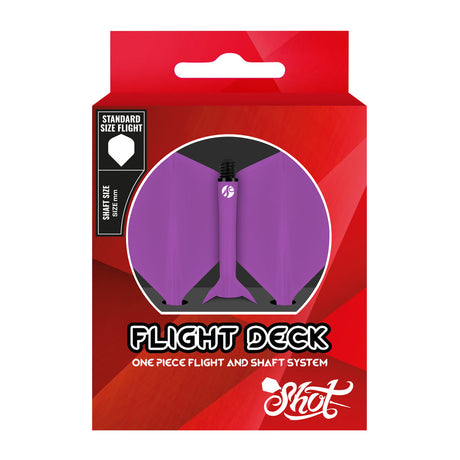 Flight Deck Purple One Piece Dart Flight and Shaft System by Shot - view 5