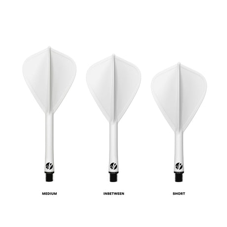 Shot Flight Deck One Piece Dart Flight and Shaft System White Kite - view 2