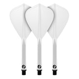 Shot Flight Deck One Piece Dart Flight and Shaft System Clear Kite