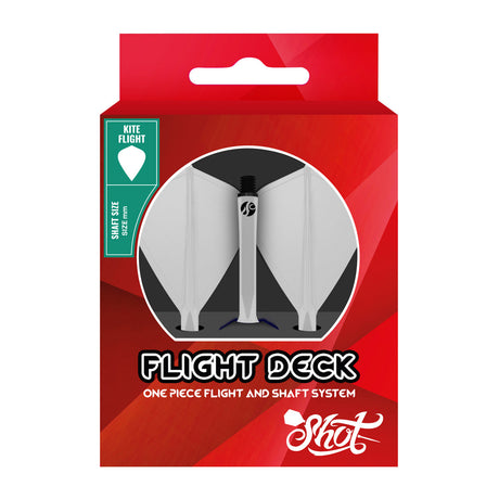 Shot Flight Deck One Piece Dart Flight and Shaft System Clear Kite - view 6