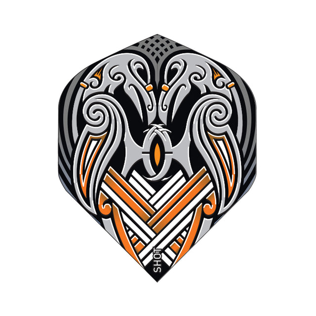 Viking Raven Dart Flight No2 Standard Black by Shot