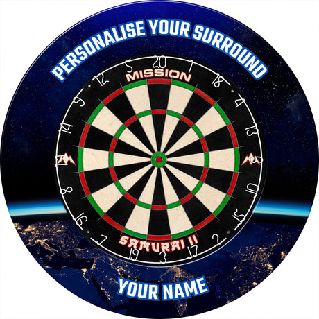 Mission Dartboard Surround - Heavy Duty - Design Collection - Earth at Night - view 3