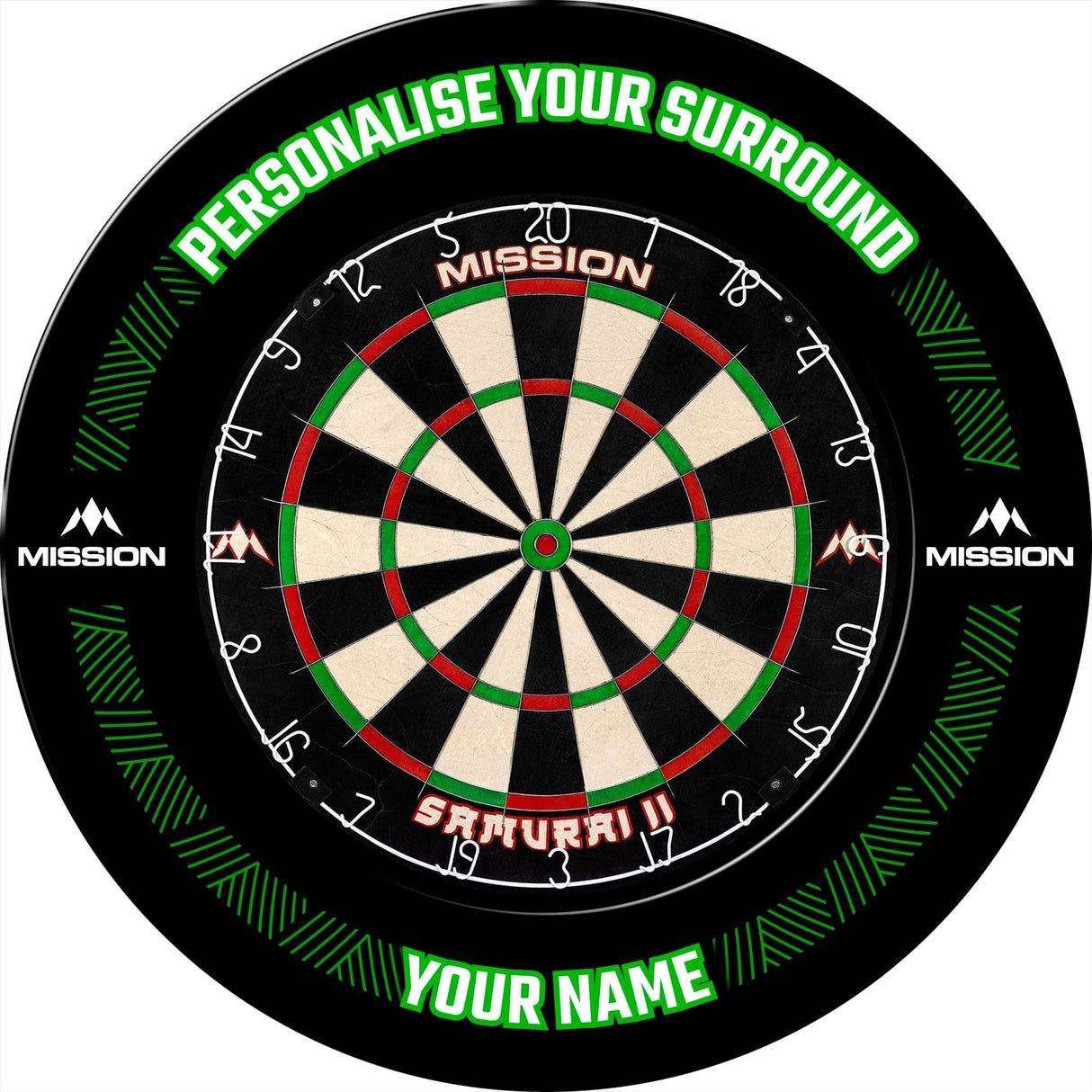 Mission Dartboard Surround - Heavy Duty - Design Collection - Green Reach - view 3