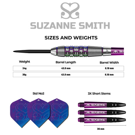 *Mission Suzanne Smith Darts - Steel Tip - Coral PVD - view 5