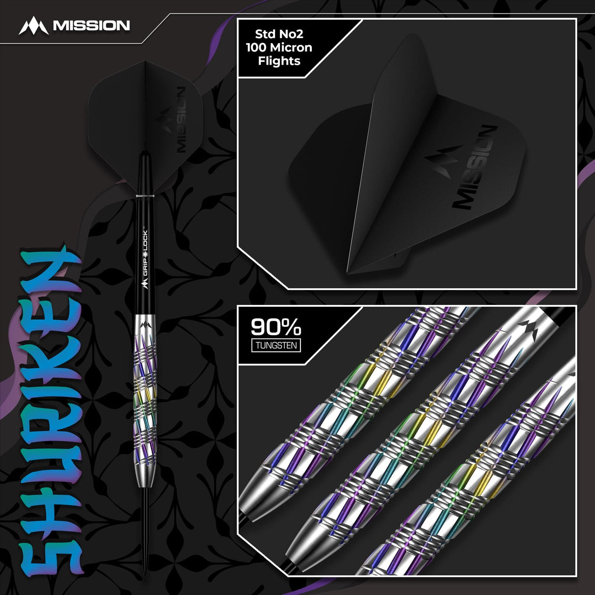 Mission Shuriken Darts - Steel Tip - 90% Tungsten - view 5