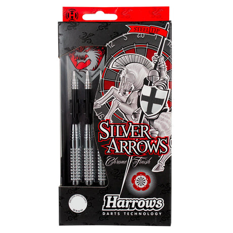 Harrows Silver Arrows Knurled Chromed Brass Steel Tip Darts - view 5