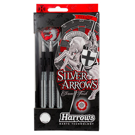 Harrows Silver Arrows Ringed Chromed Brass Steel Tip Darts - view 5