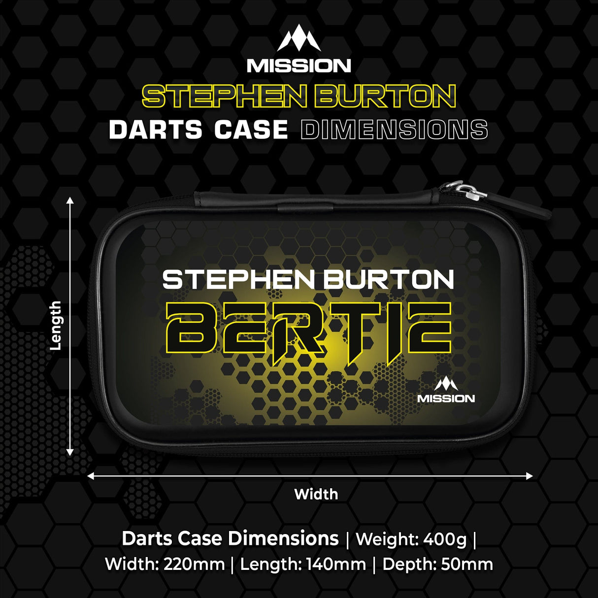 Mission Darts Players- EVA Dart Case - Stephen Burton - view 5