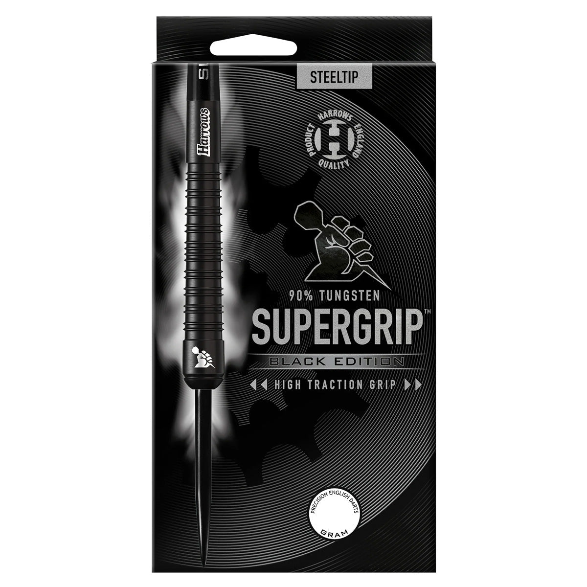 Harrows Supergrip Black Edition 90% Tungsten Steel Tip Darts - view 6