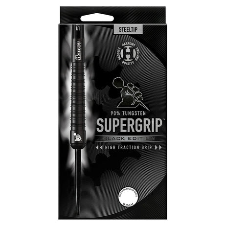 Harrows Supergrip Black Edition 90% Tungsten Steel Tip Darts - view 6