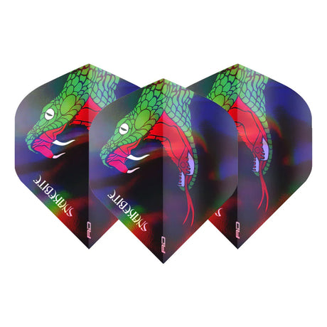 Peter Wright Snakebite Holographic Standard Dart Flights by Red Dragon - view 2