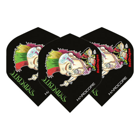 Hardcore Snakebite Cartoon Standard Dart Flights by Red Dragon - view 2