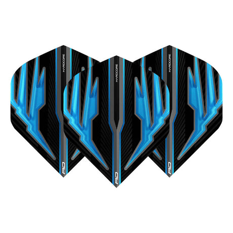 Hardcore Radical Black & Blue Brushed Standard Dart Flights by Red Dragon - view 2