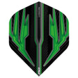 Hardcore Radical Black & Green Standard Dart Flights by Red Dragon