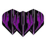 Hardcore Radical Black & Purple Standard Dart Flights by Red Dragon - view 2