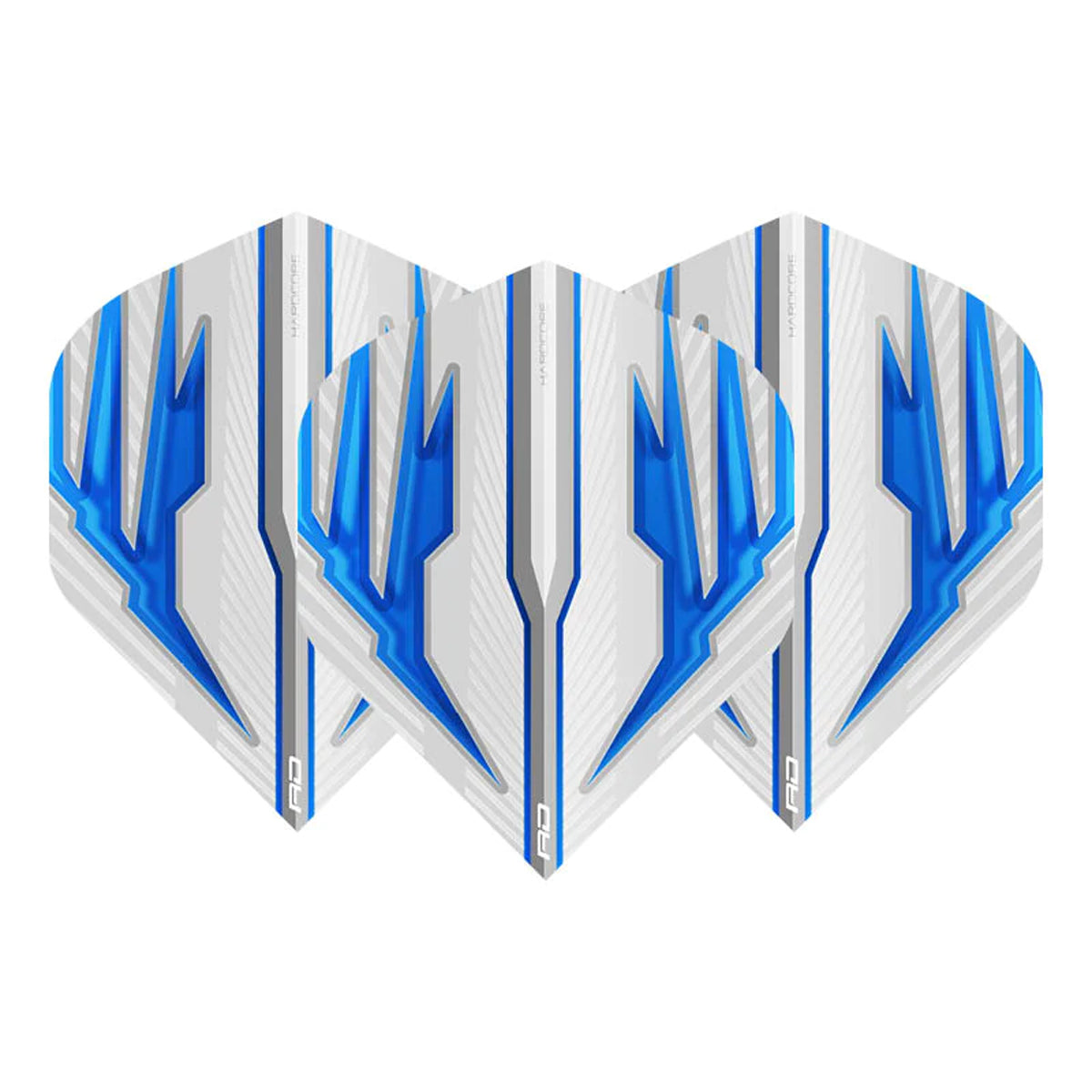 Hardcore Radical White & Blue 101 micron Standard Dart Flights by Red Dragon - view 2