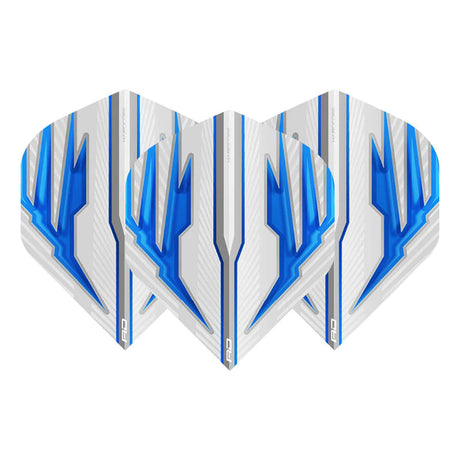 Hardcore Radical White & Blue 101 micron Standard Dart Flights by Red Dragon - view 2