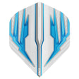 Hardcore Radical White & Blue 101 micron Standard Dart Flights by Red Dragon
