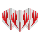 Hardcore Radical White & Red Standard Dart Flights by Red Dragon - view 2